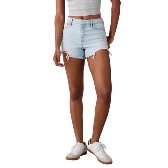 American Eagle Outfitters Pants - AEO Strigid Relaxed Jean Shorts Distressed Size 12